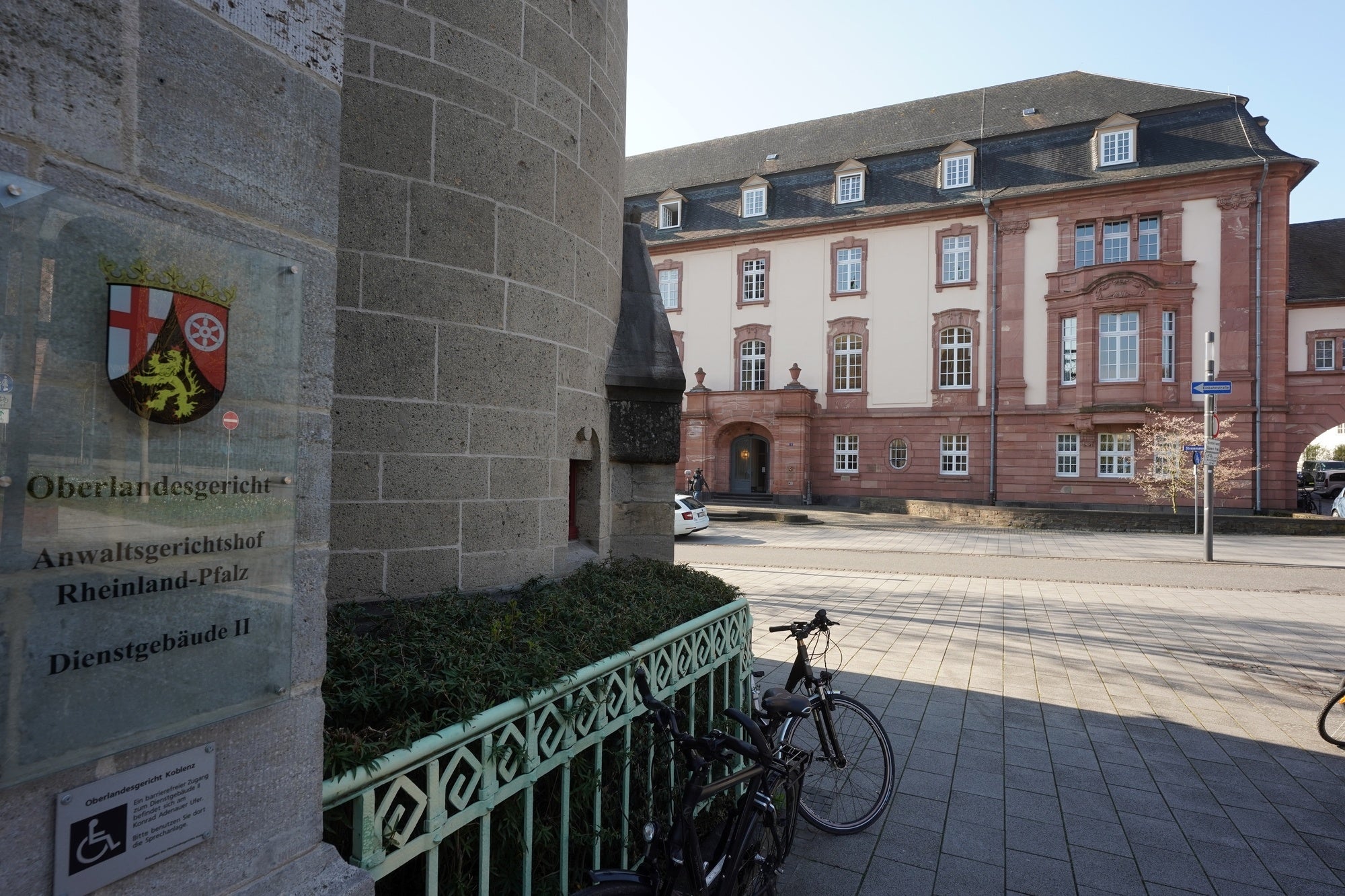 The building of the Higher Regional Court in Koblenz, Germany.