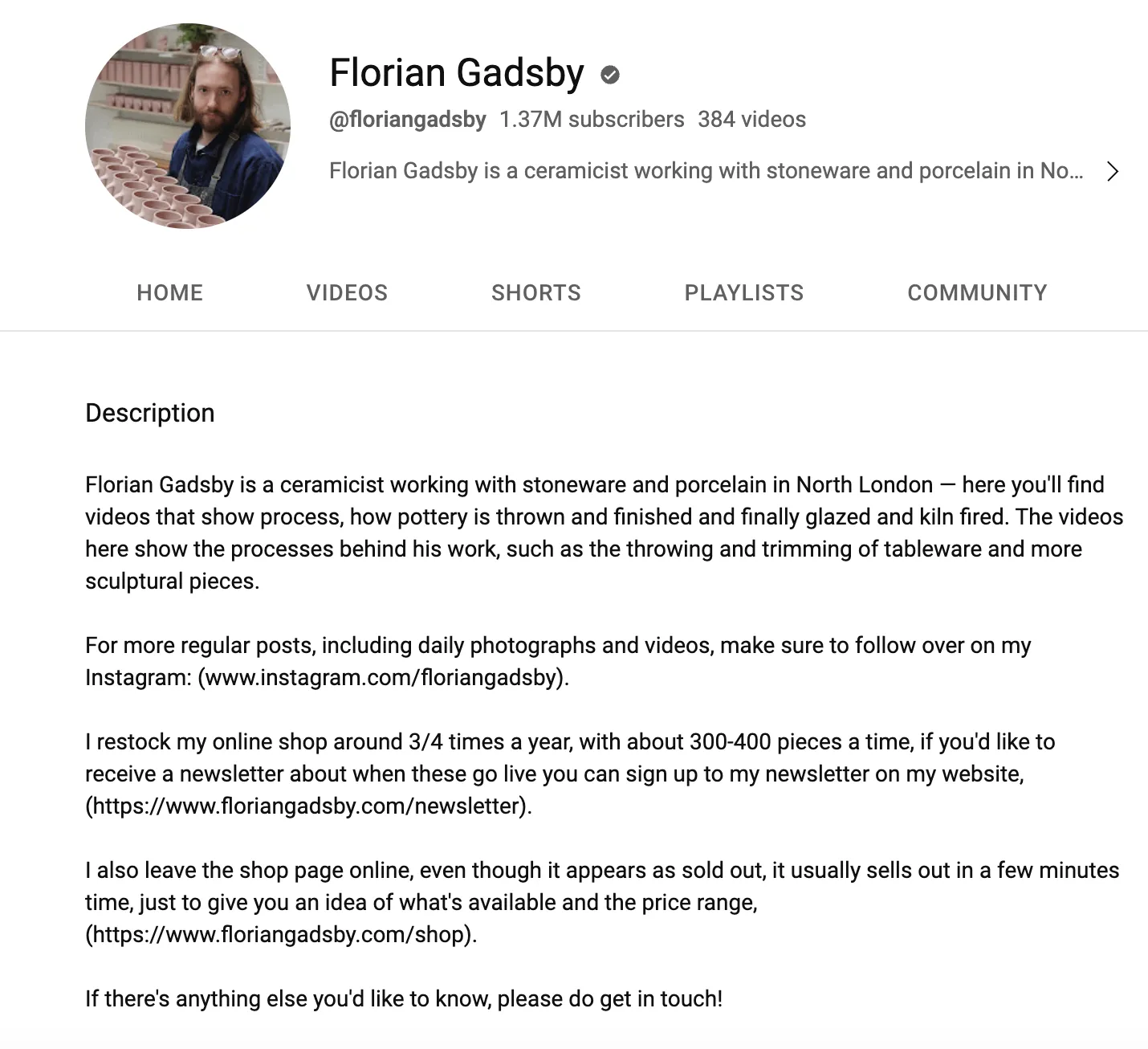 youtube description, florian