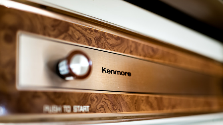 Control panel of a vintage Kenmore laundry machine