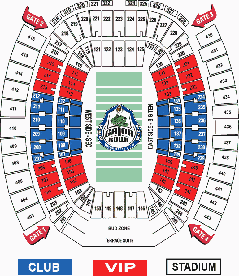 Gator Bowl: EverBank Field diagram -- HuskerMax™