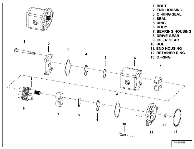 BobCat 753 - HYDRAULIC PUMP (ALUMINUM) - Parts Identification