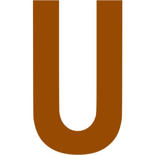 Brown letter u icon - Free brown letter icons