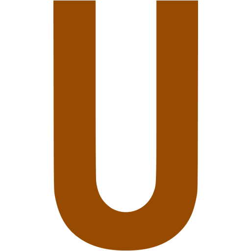 Brown letter u icon - Free brown letter icons