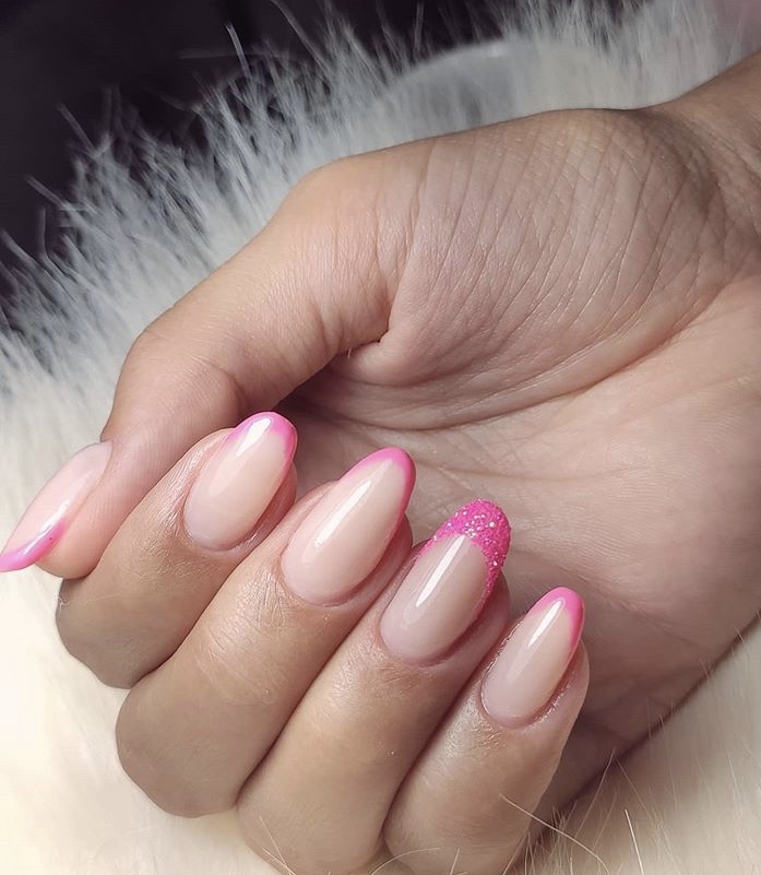 French Pink And Nude Nails