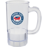 14 oz. Clear Plastic Fluted Mug w/Handle