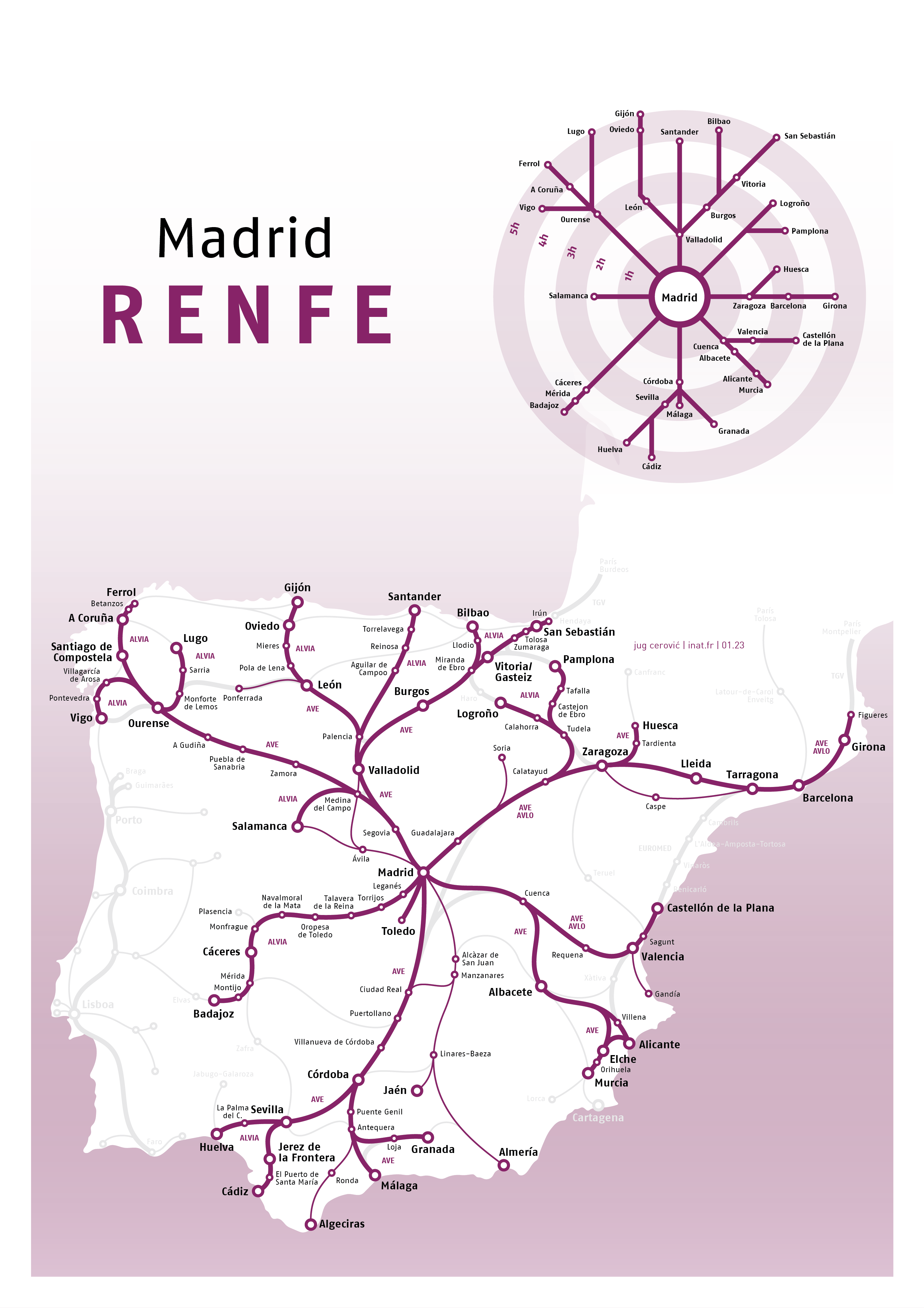 I Fucking Love Maps Renfe (Spain's Train Company) Shared A, 54% OFF