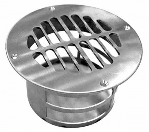 Circular floor vent for vans - Stainless steel