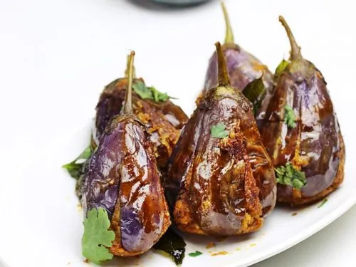 Stuffed Brinjal Fry (Gutti Vankaya Fry)