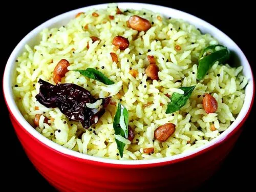 Lemon Rice made in Indian style