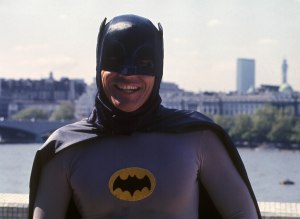 EDITORIAL USE ONLY / NO MERCHANDISING
Mandatory Credit: Photo by ITV/REX/Shutterstock (837232gn)
Adam West as Batman on the Southbank, 1976.
ITV ARCHIVE