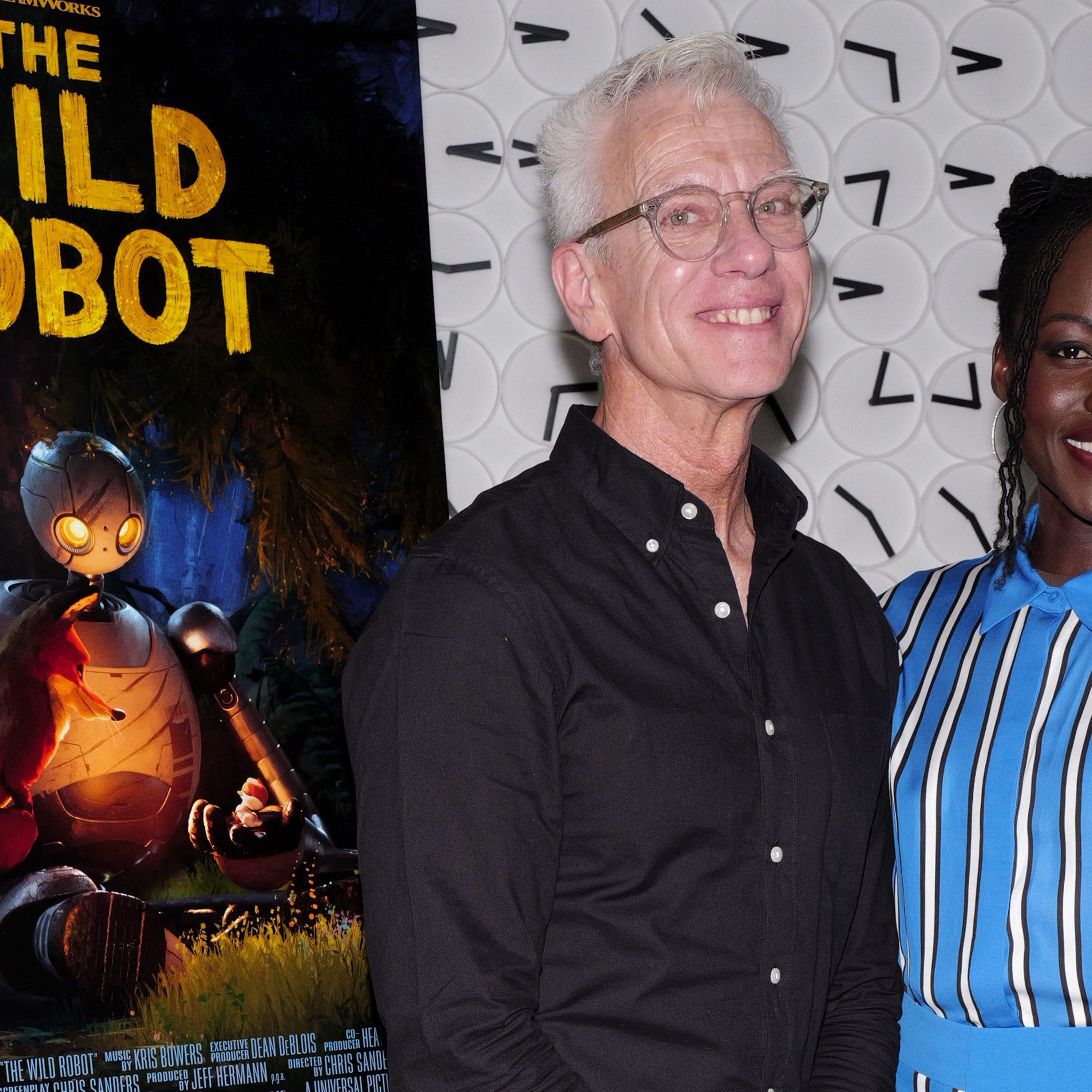 NEW YORK, NEW YORK - SEPTEMBER 11: (L-R) Chris Sanders and Lupita Nyong'o attend The Wild Robot Screening and Event at Crosby Hotel on September 11, 2024 in New York City. (Photo by Craig Barritt/Getty Images for DreamWorks Animation)