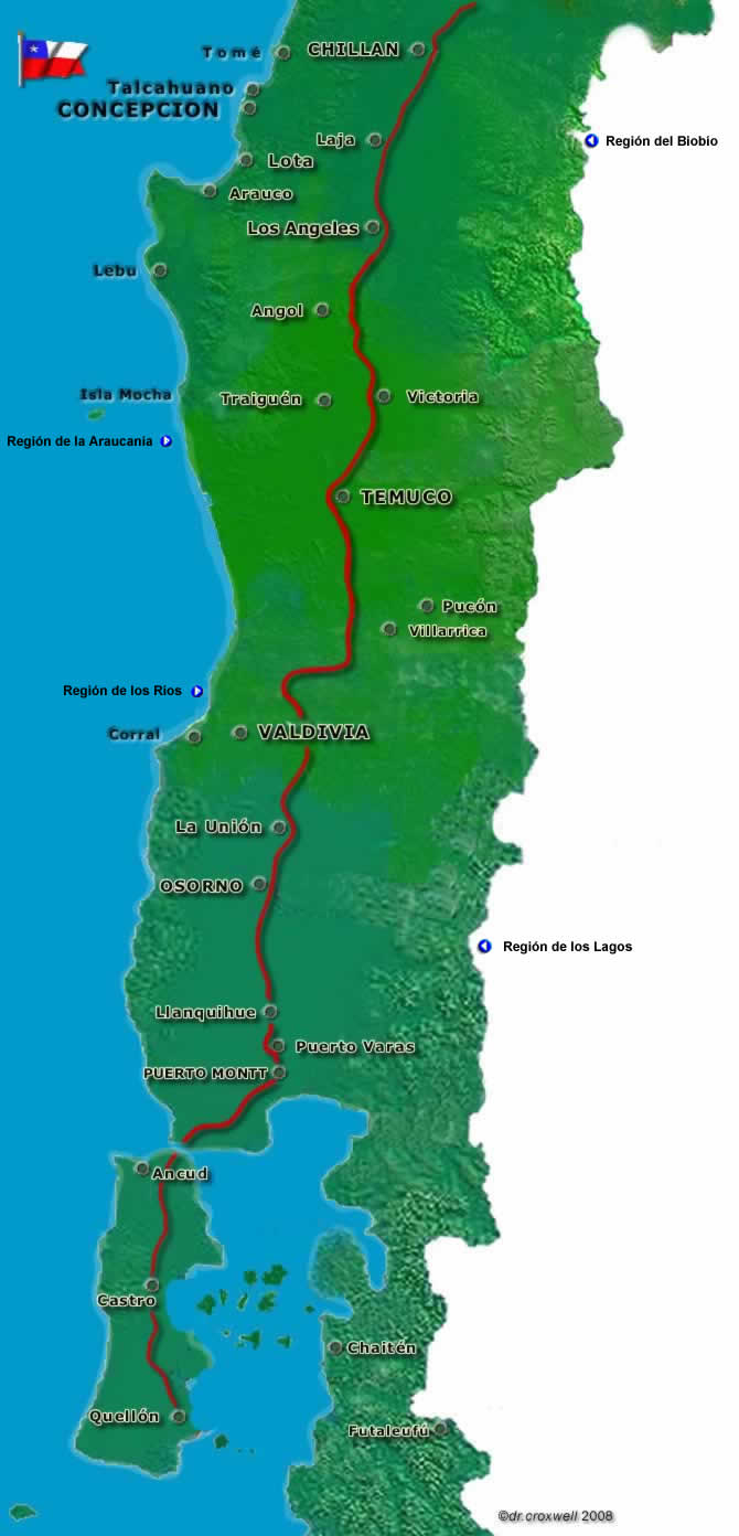 Mapa Mudo Zona Sur De Chile Images