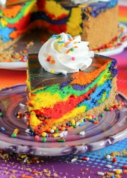 EASY Rainbow Cheesecake Recipe