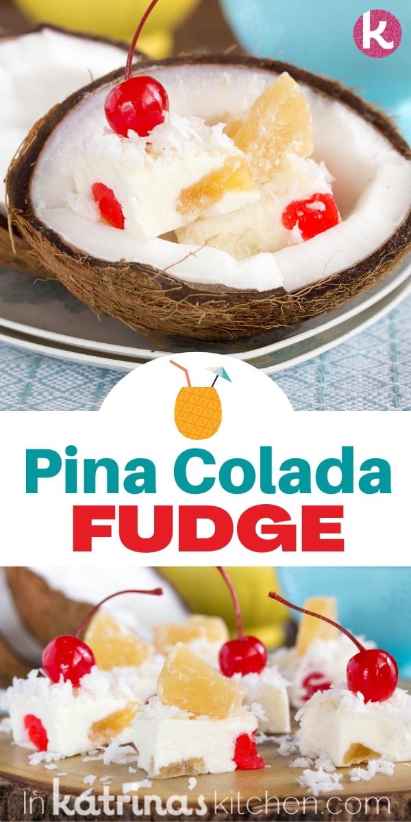 EASY Pina Colada Fudge recipe