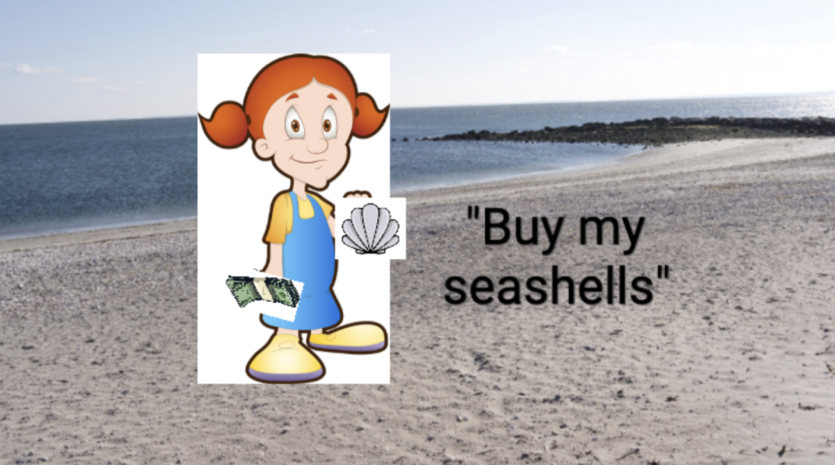 According to Sarah Bogdan ’26, Sally sold seashells on Compo beach. 