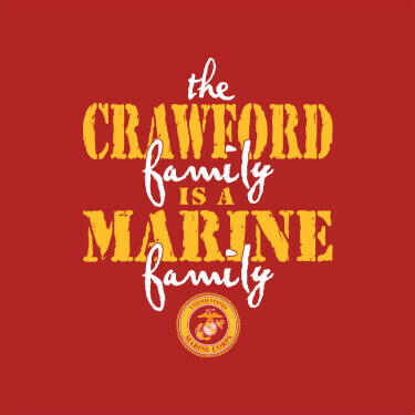 Red Marine Family Personalized default 