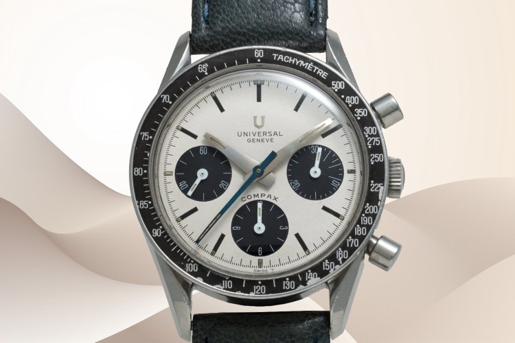 Universal Genève Compax “Nina Rindt” ref. 885103/02, one of our favorite vintage watches from Universal Genève, which is being revived by Breitling