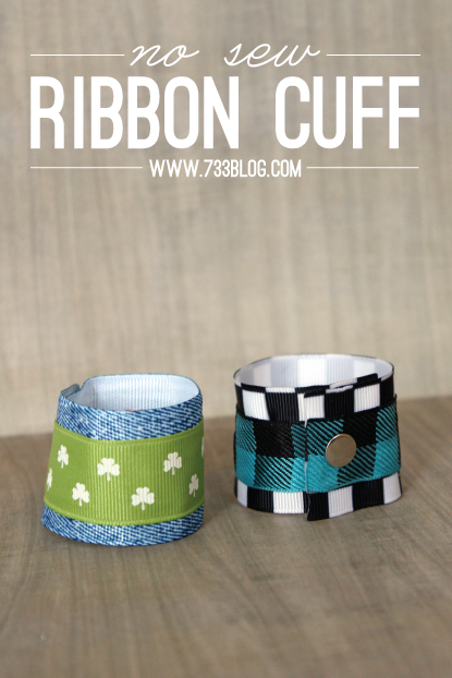 No Sew Ribbon Wrist Cuffs