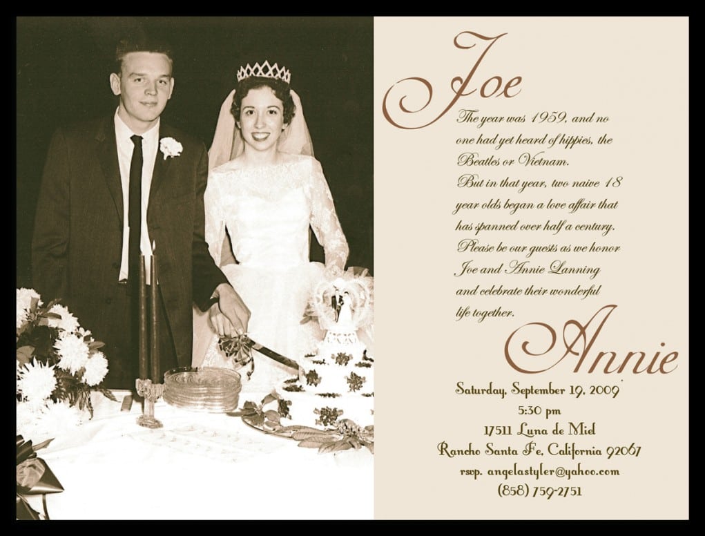 Free 40Th Wedding Anniversary Invitations Templates