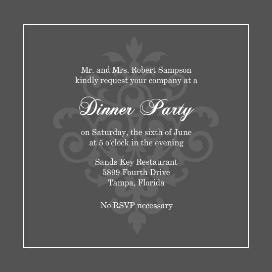 Elegant Dinner Party Invitations