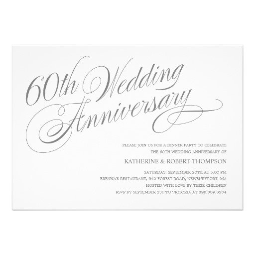 60Th Anniversary Invitations Templates