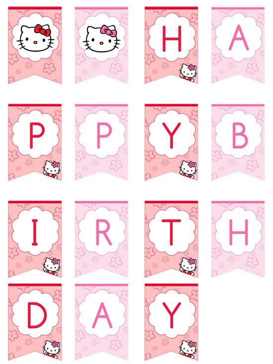 Hello Kitty Birthday Banner Template Free