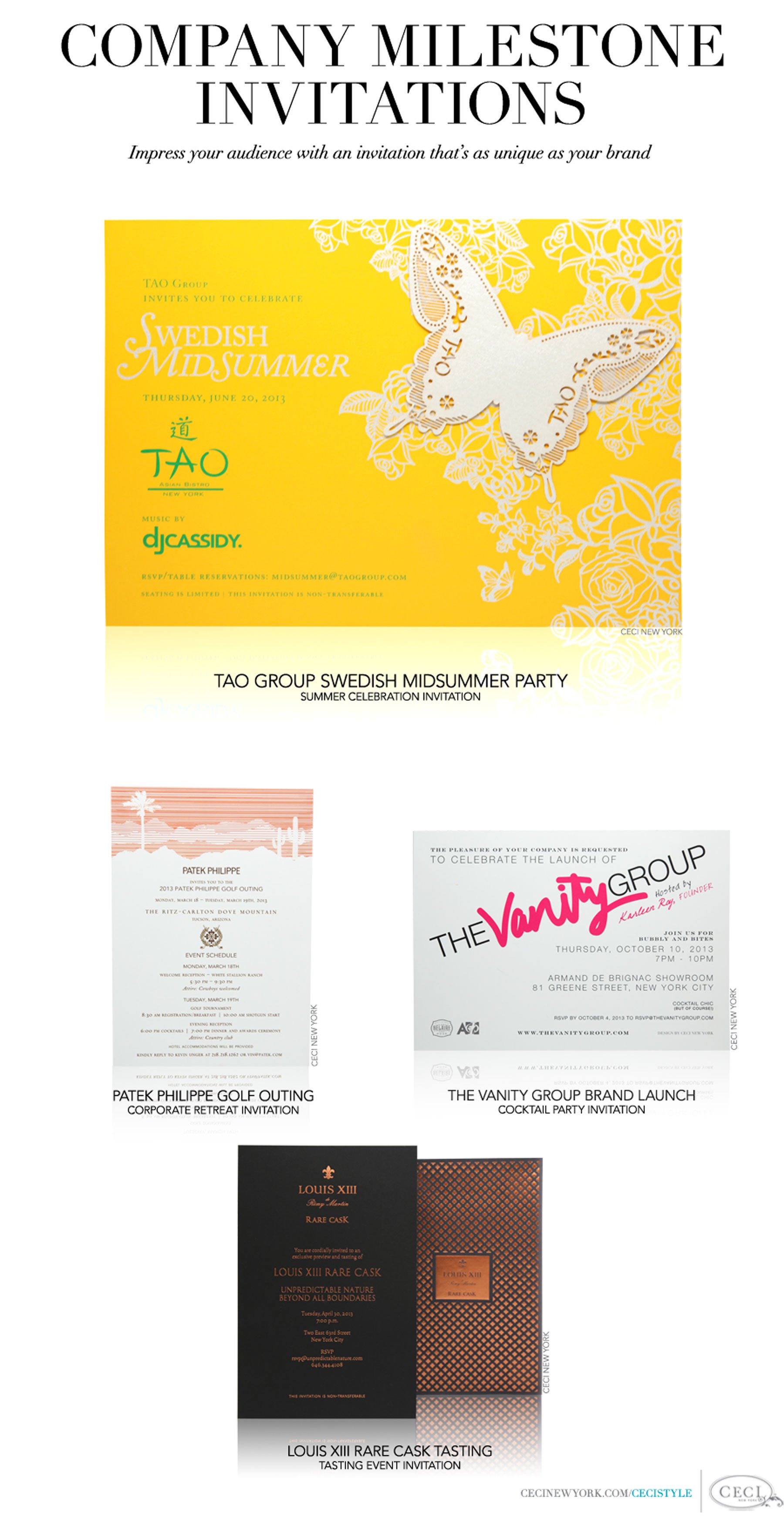 Corporate Celebration Invitations