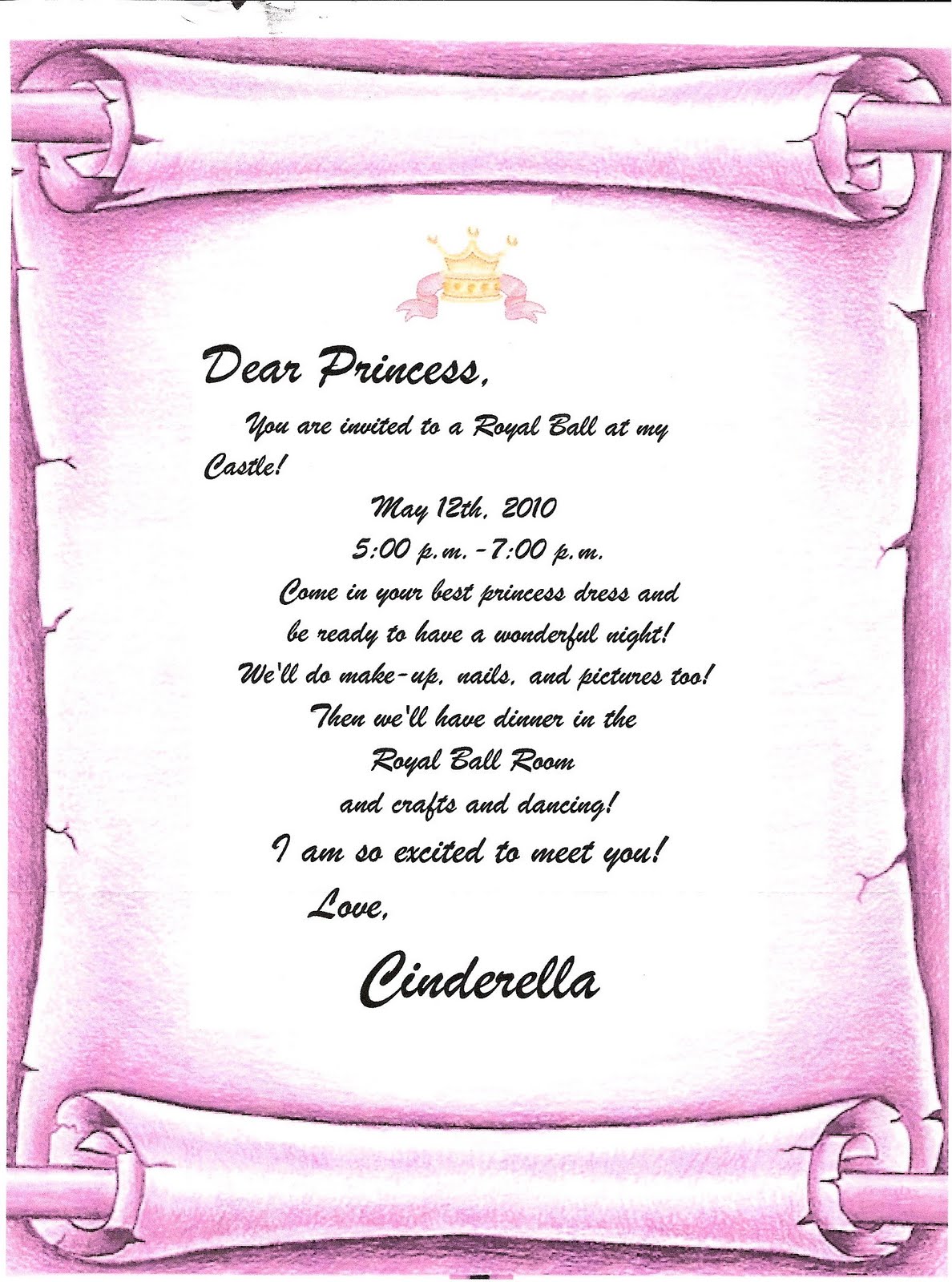 Disney Castle Invitations