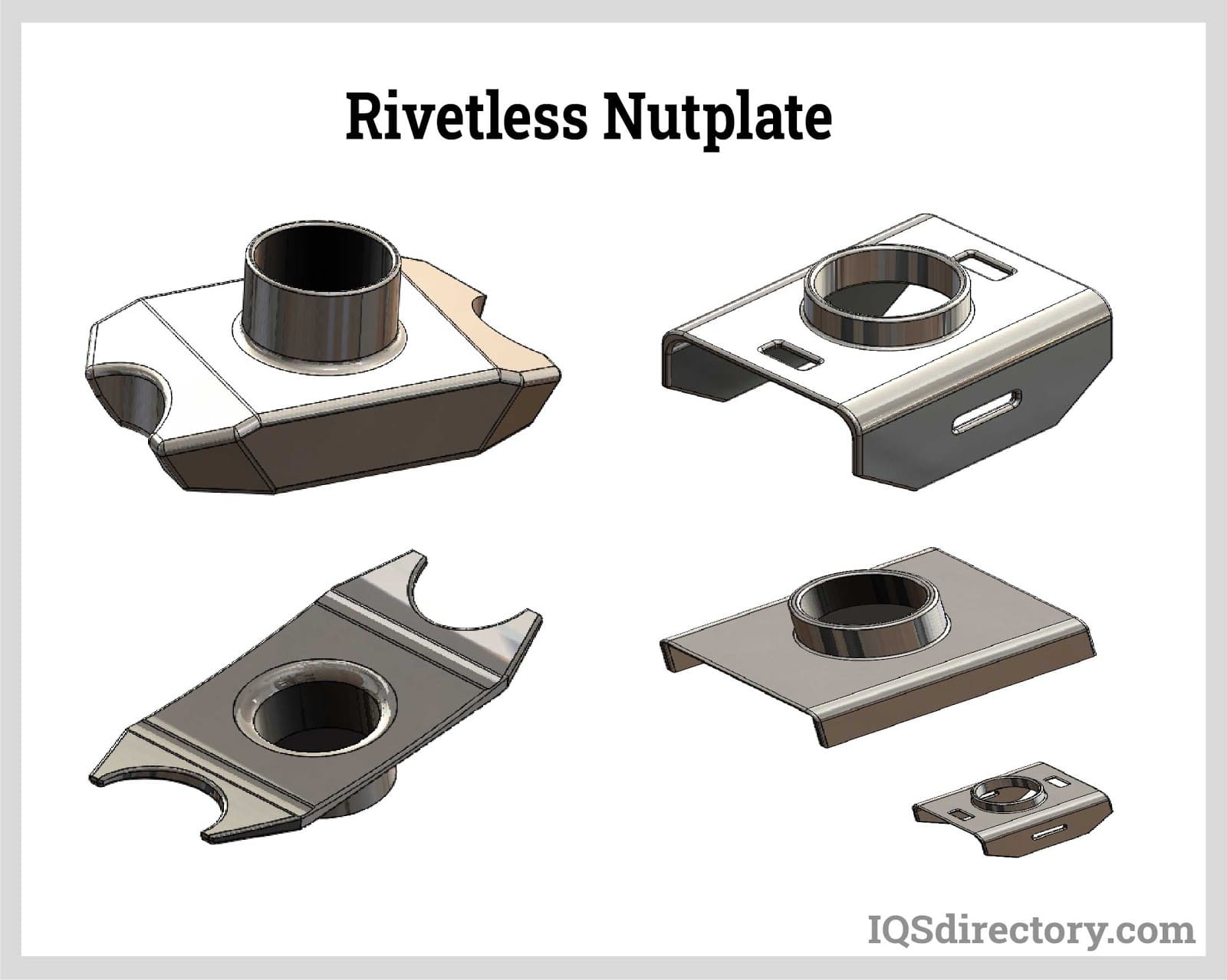 Rivetless nutplate