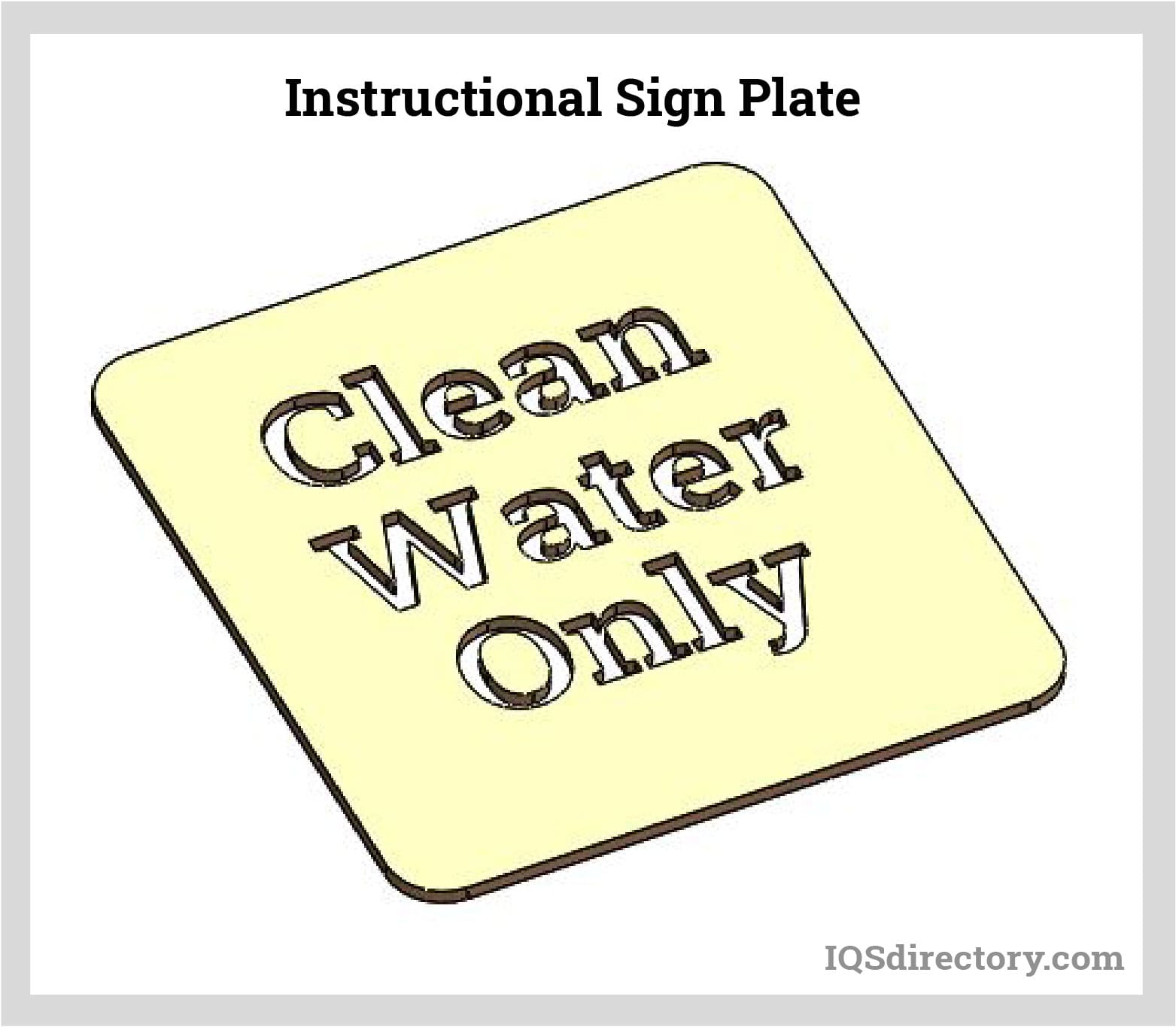 Instructional Sign Plate