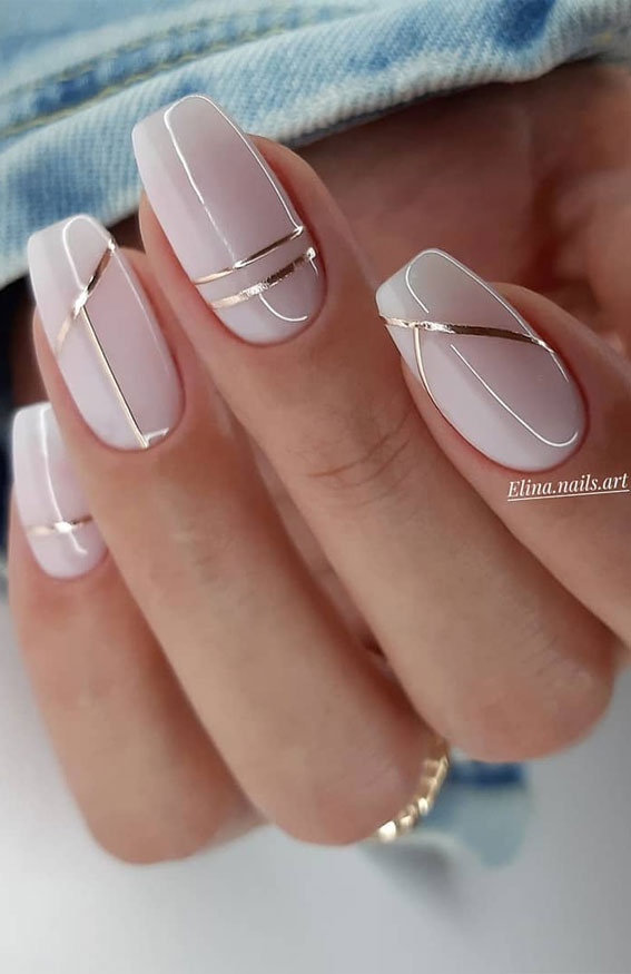 48 Most Beautiful Nail Designs to Inspire You – Silver Line Neutral Nails