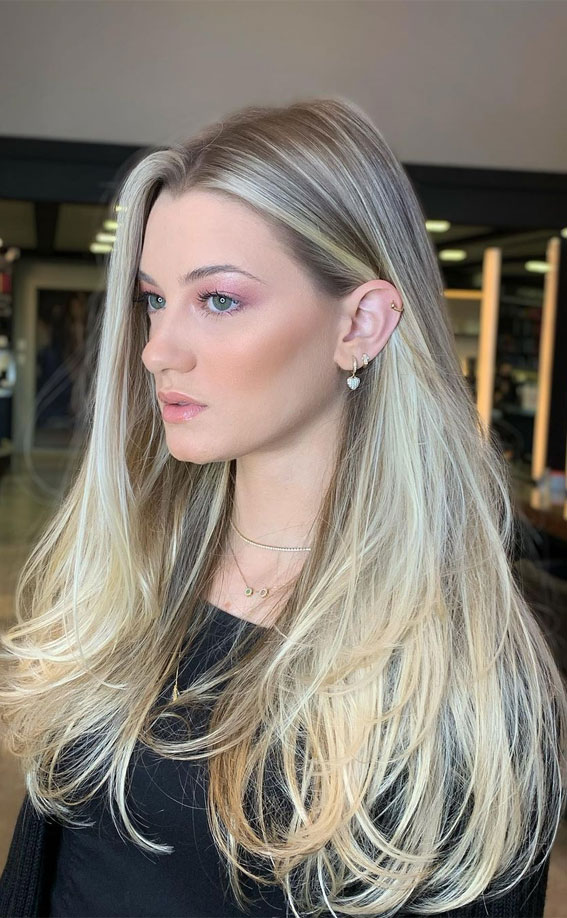 27 Cute Dirty Blonde Hair Ideas To Wear in 2022 : Latte mixed Blonde