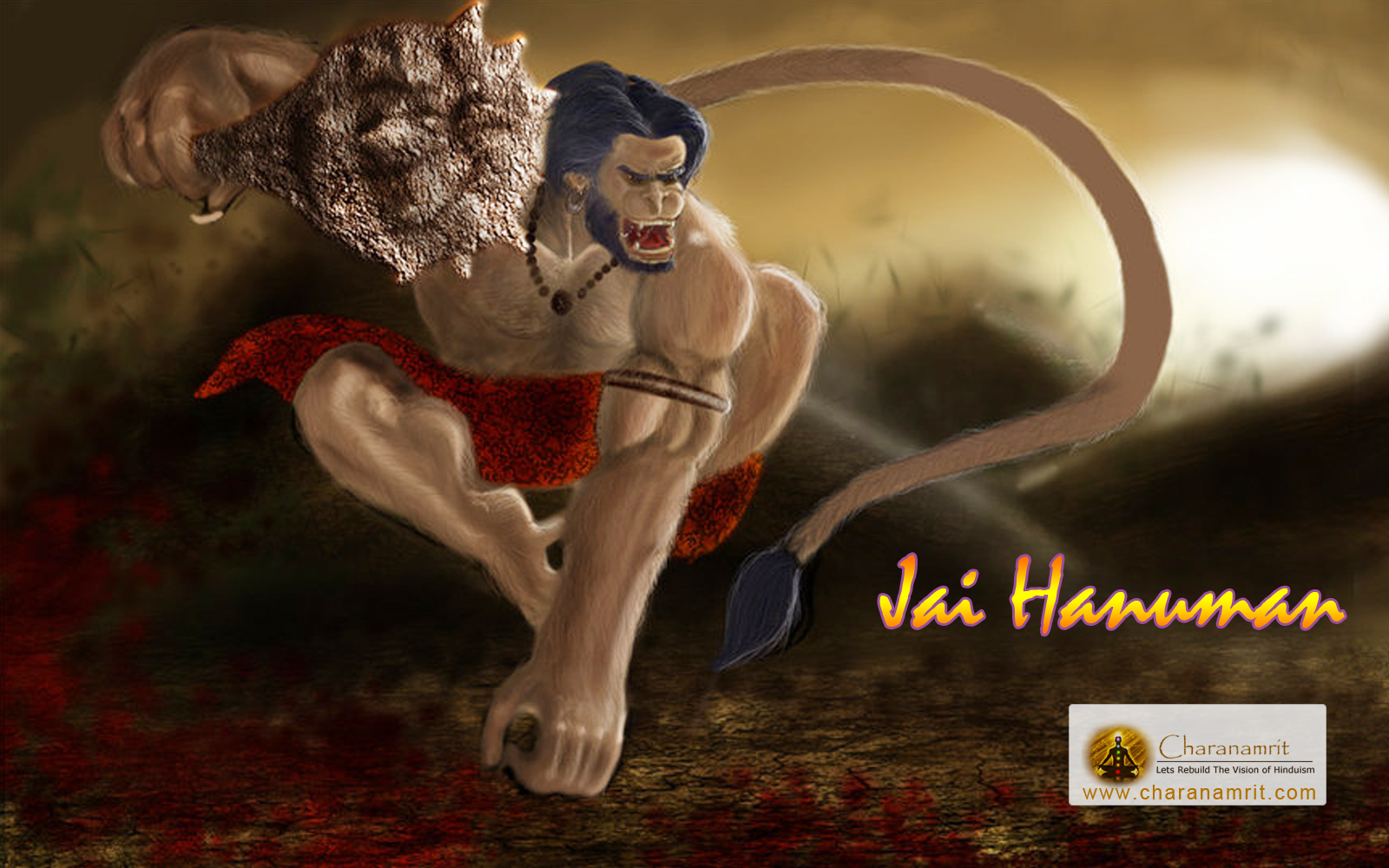 Angry Hanuman Hd Wallpaper On Wallpaperget Com - Angry Lord Hanuman Hd