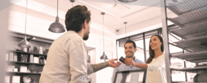 Financial transaction at a retail store