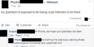 Disappointed gran.