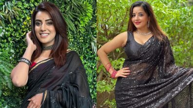 Monalisa Vs. Akshara Singh: Who Stuns In Black Saree Look?