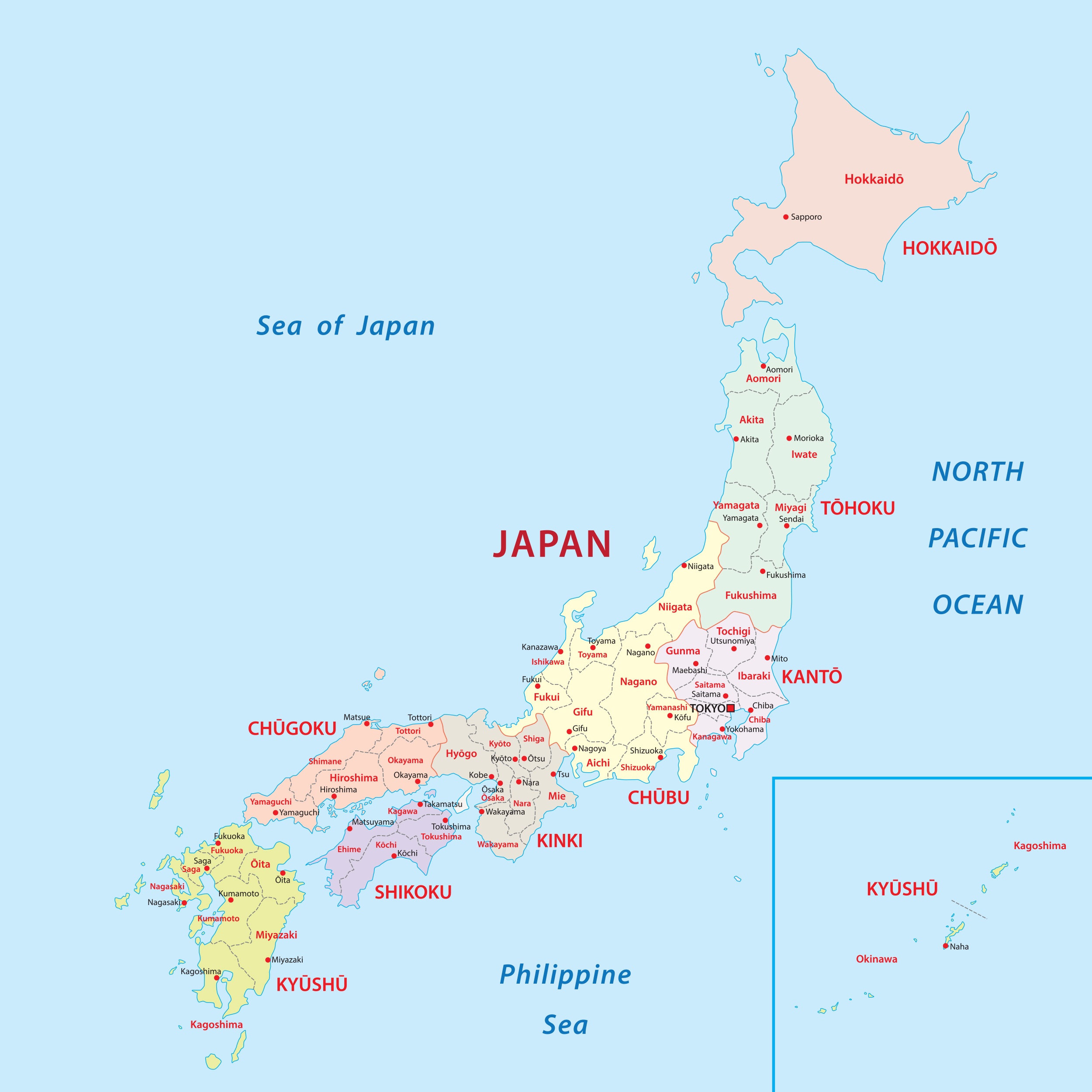 Lista 93+ Foto Mapa De Japon Con Ciudades Alta Definición Completa, 2k ...