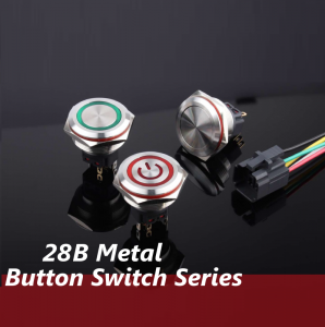 Custom Ring Illumination Flat Push Button Switch DPDT