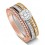 2 Carat Round cut Tri Color White, Rose and Yellow Gold Trio Wedding Ring Set