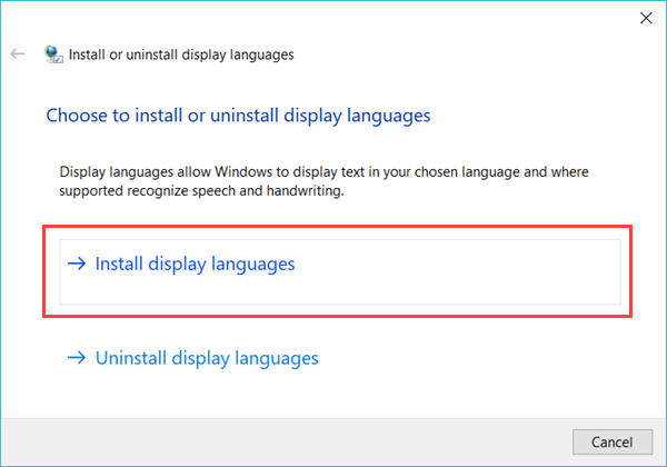 Manually Download and Install Windows 10 Language Pack