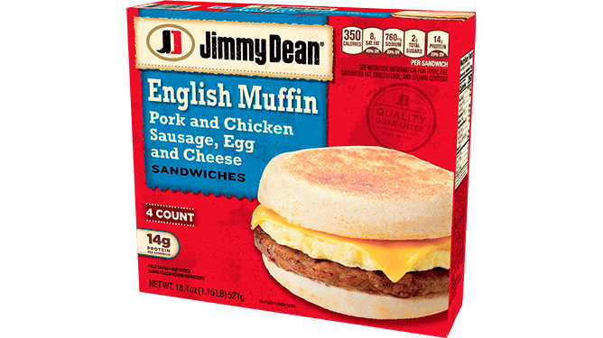 Jimmy Dean Sausage, Egg & Cheese English Muffin Sandwiches