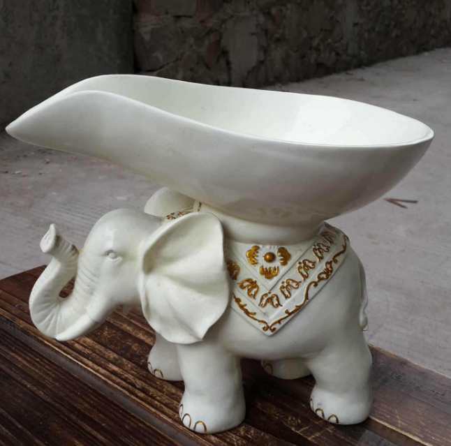 Resin elephant fruit plate exotic crafts elephant