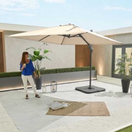 Nova Genesis Cantilever Parasol 3m Square Beige