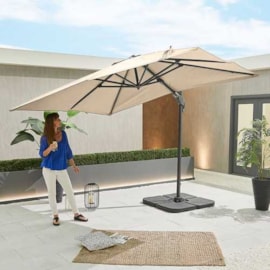 Nova Genesis Cantilever Parasol 3m x 2.5m Rectangular Beige