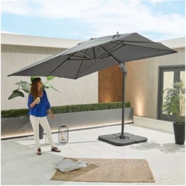 Nova Genesis Cantilever Parasol 3m x 2.5m Rectangular Grey