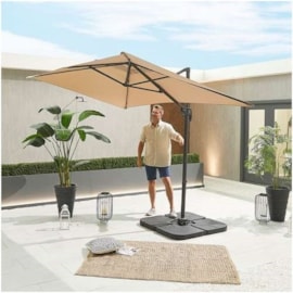 Nova Apollo Cantilever Parasol 3m x 2m Rectangular Beige