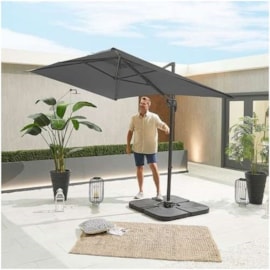 Nova Apollo Cantilever Parasol 3m x 2m Rectangular Grey