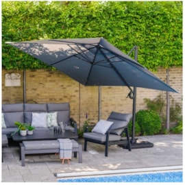 Soleil Santorini Dusk Cantilever Parasol Grey 3m (SNTCP30)