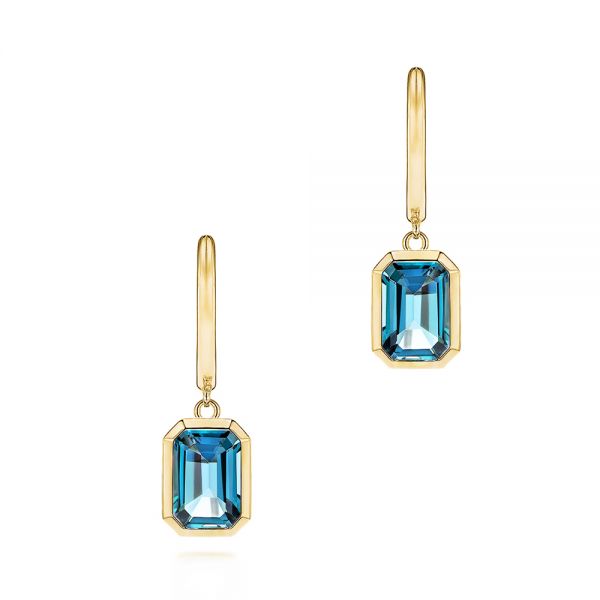 London Blue Topaz Huggies - Image