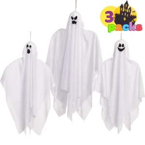 3pcs Glow in the Dark Hanging Ghosts Decoration